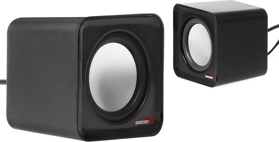 Altoparlantë kompjuteri Audiocore AC870B, stereo, lidhje USB, të zi