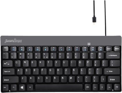 Тастатура Perixx PERIBOARD-422 DE, USB, распоред QWERTY германски и англиски, црна