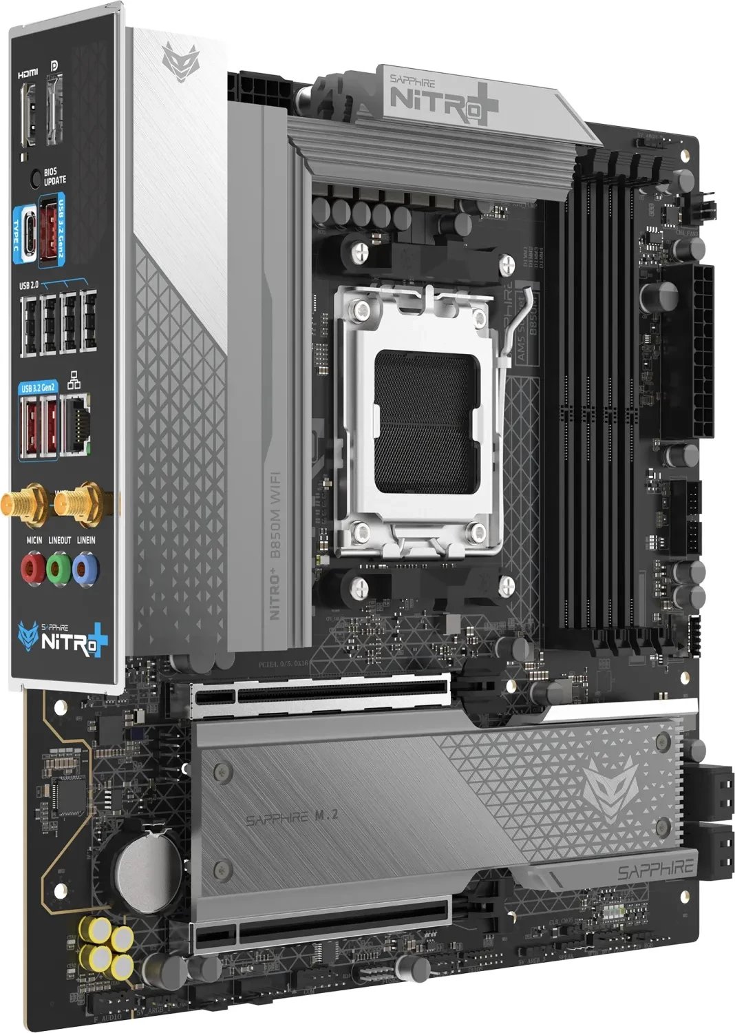 Pllakë amë Sapphire Nitro+ B850M WiFi, Socket AM5, DDR5, Micro ATX