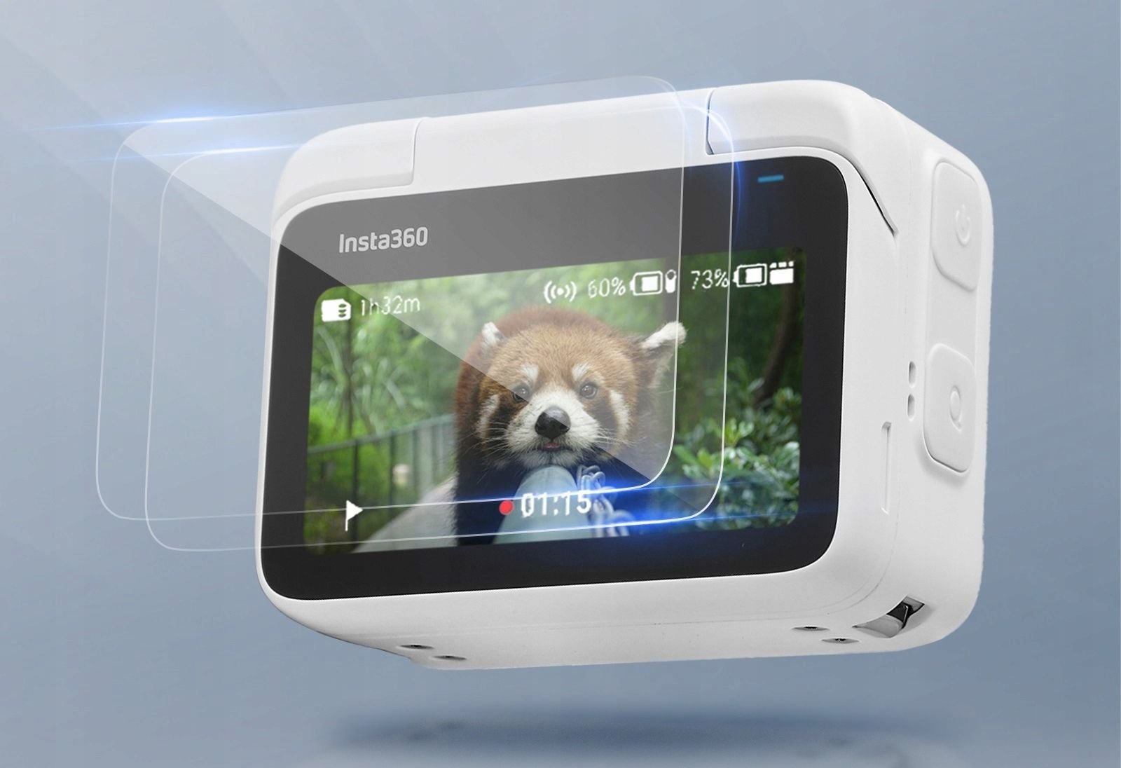 Set mbrojtës xhami SunnyLife, 2x për ekran LCD Insta360 Go 3s Go 3 Action Pod, transparent