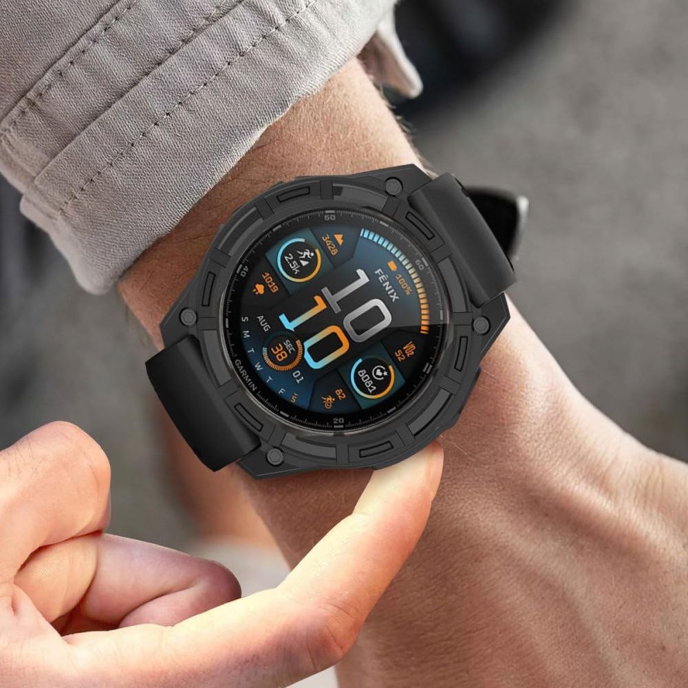 Mbrojtëse smartwatch Tech-Protect Defense Air, për Garmin Fenix 7X 7X Pro, TPU, e zezë
