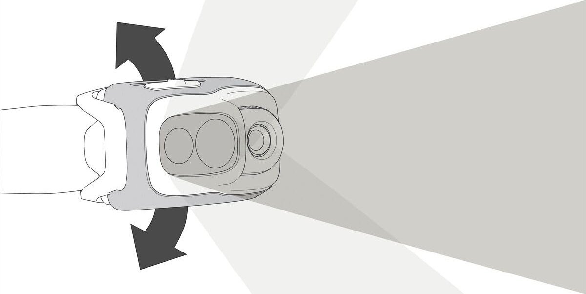 Llambë koke Petzl Swift RL, 1100 lumene, me bateri të rikarikueshme, portokalli