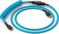 Kabllo tastiere Glorious Coiled USB C Artisan Braided, për tastiera mekanike gaming, Electric Blue
