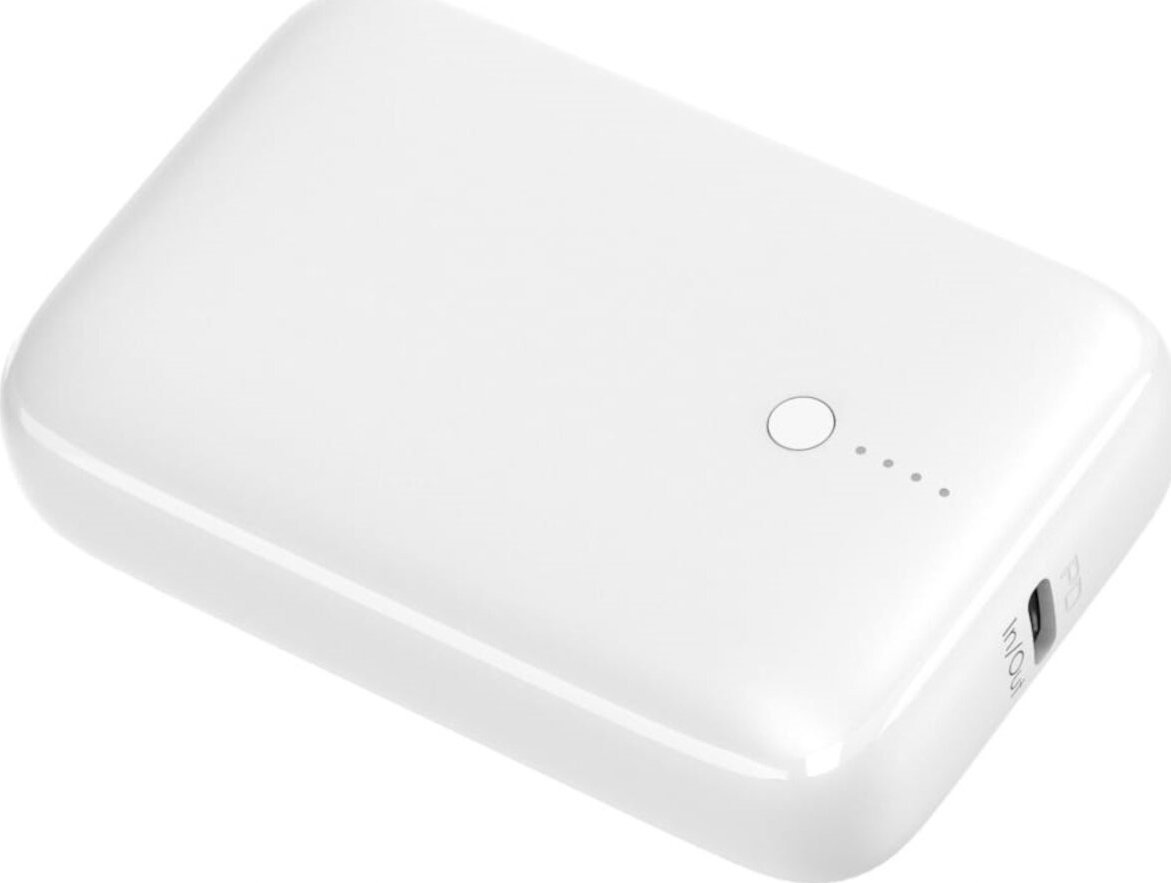 Надворешна батерија Platinet PD22.5W QC, 10000mAh, USB Type-C, бела