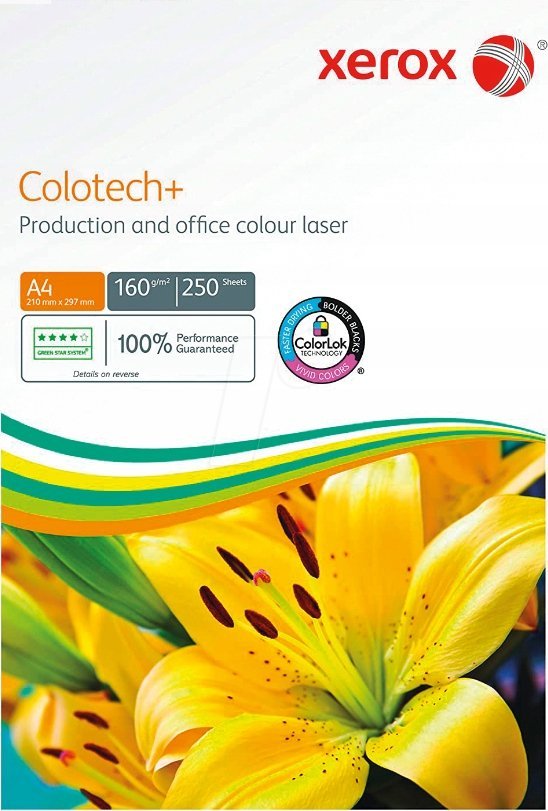 Letër printeri Xerox Colotech, A4, 160gsm, e bardhë, 250 fletë