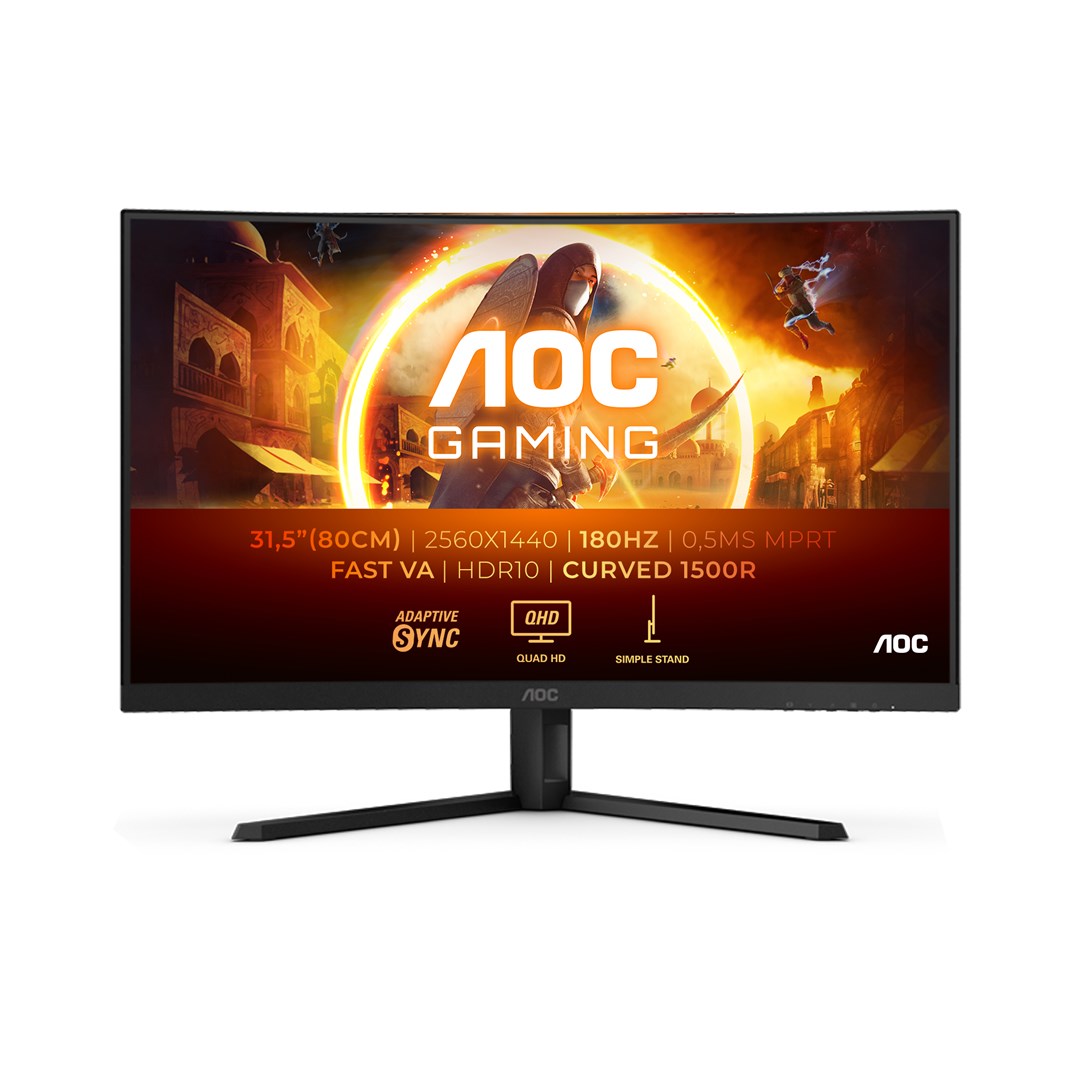 Monitor AOC G4 CQ32G4VE, 32", Quad HD, LCD, i zi/i hirtë