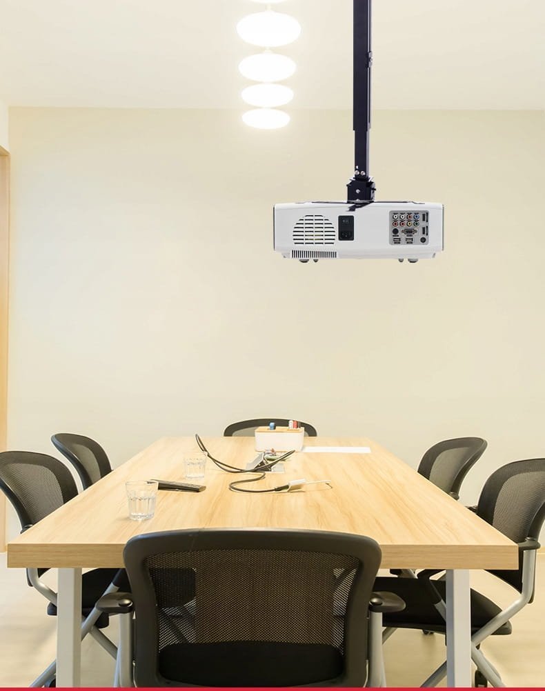 Универзален држач за проектор, монтажа на таван и ѕид, до 25 kg, црн