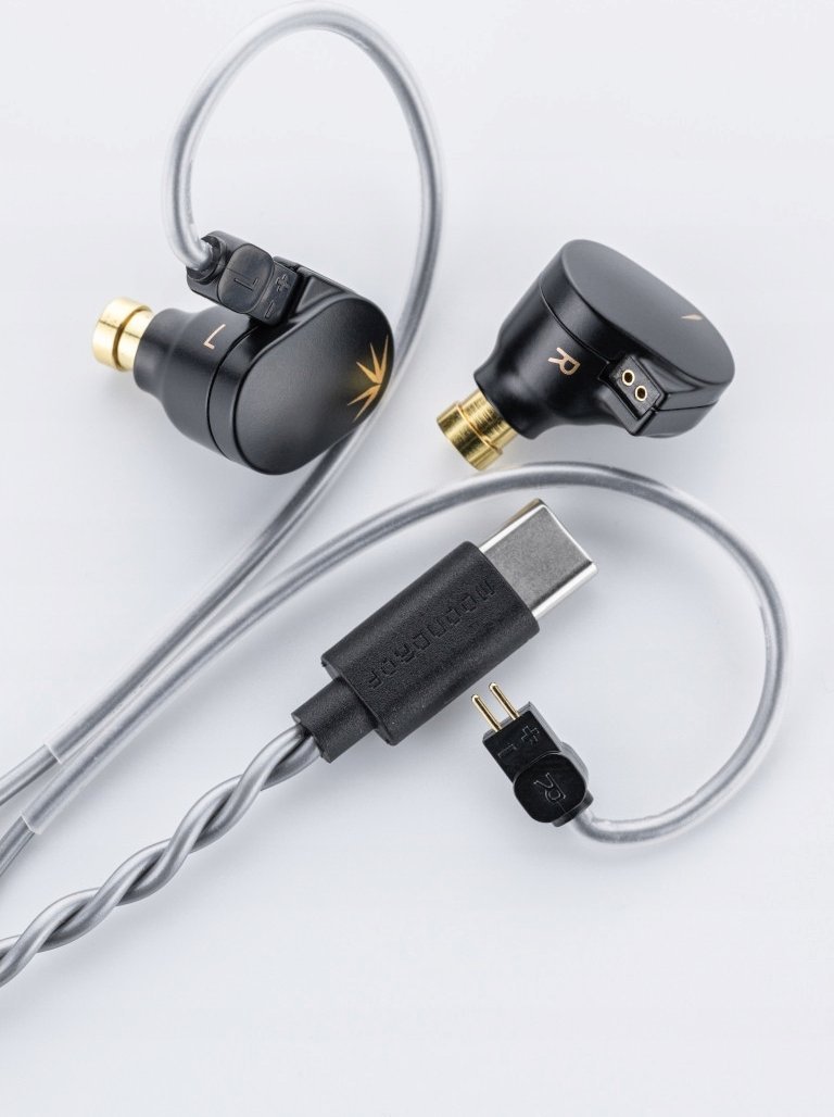 Kufje in ear Moondrop Chu II, driver dinamik, kabllo 0.78mm e shkëputshme, të zeza