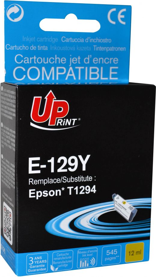 Ngjyrë UPrint E-129Y / T1294, e verdhë
