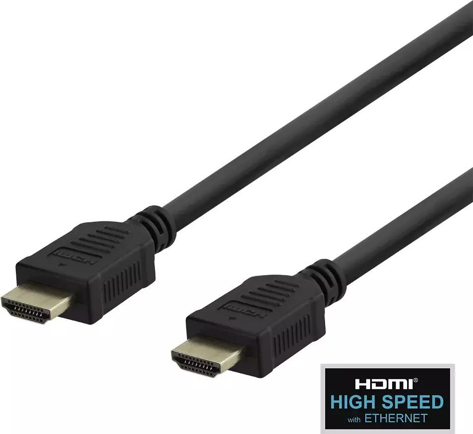 Kabllo HDMI Deltaco 4K UHD, 5m, HDMI 1.4, e zezë