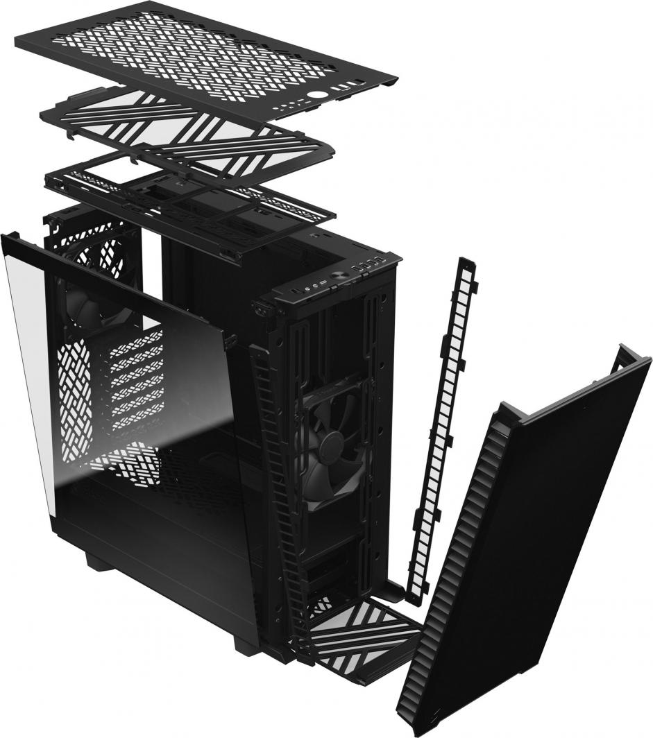 Kasë Fractal Design Define 7 Compact TG Dark Tint, e zezë, Midi Tower
