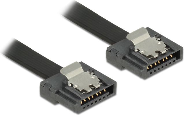 Kabllo Delock SATA - SATA, 1m, e zezë