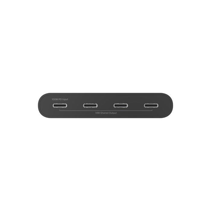 Stacion lidhës USB-C Belkin Connect, 4 porte, 10Gbps, i zi