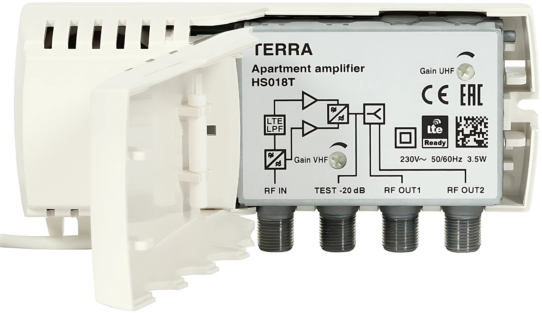 Мултибанд засилувач Terra HS-018T, за VHF UHF, сив