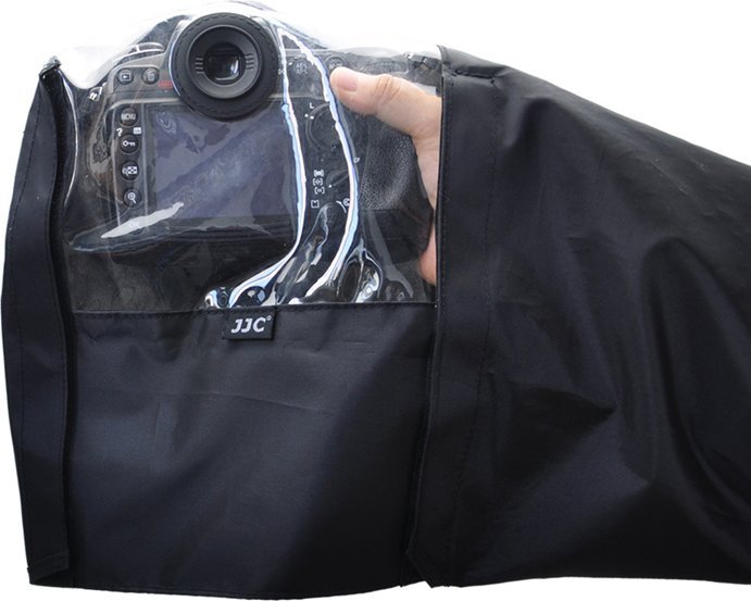 Заштитна навлака за дожд за апарат JJC RC EF, водоотпорна, монтажа на статив, црна