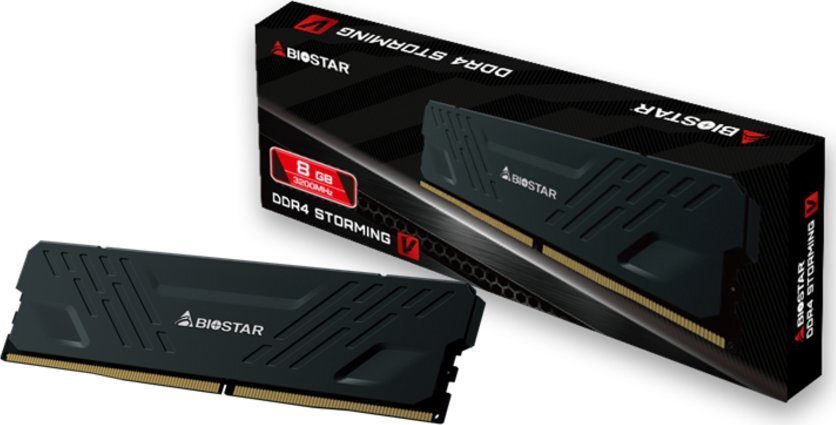 Memorie RAM Biostar DDR4 Storming V, 8GB, 3200MHz, e zezë