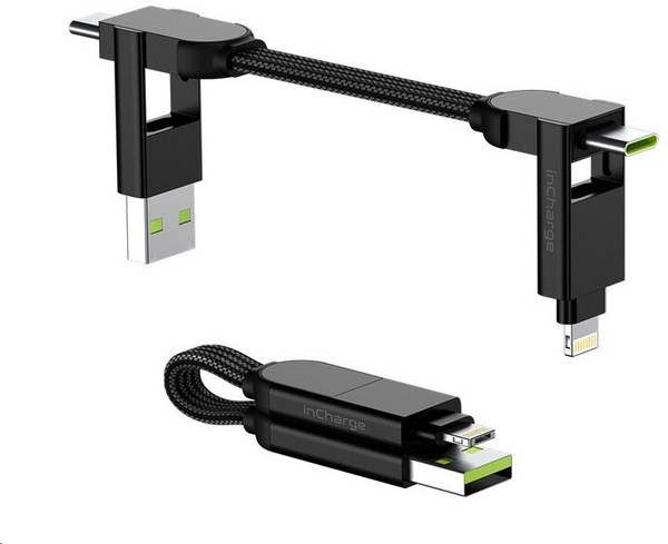 Kabllo Square inCharge X, 6në1, e zezë