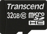 Kartë Transcend MicroSDHC 133x, 32 GB, Class 10