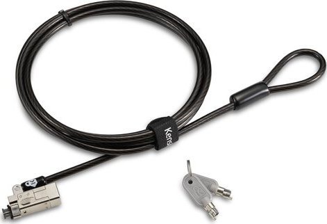 Bravë sigurie për laptop Kensington Slim NanoSaver 2.0, kabllo çelës, argjendtë