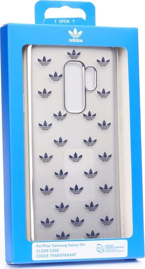 Mbulesë telefoni Adidas Originals Molded Hard Cover, për Galaxy S9 Plus, silver clear
