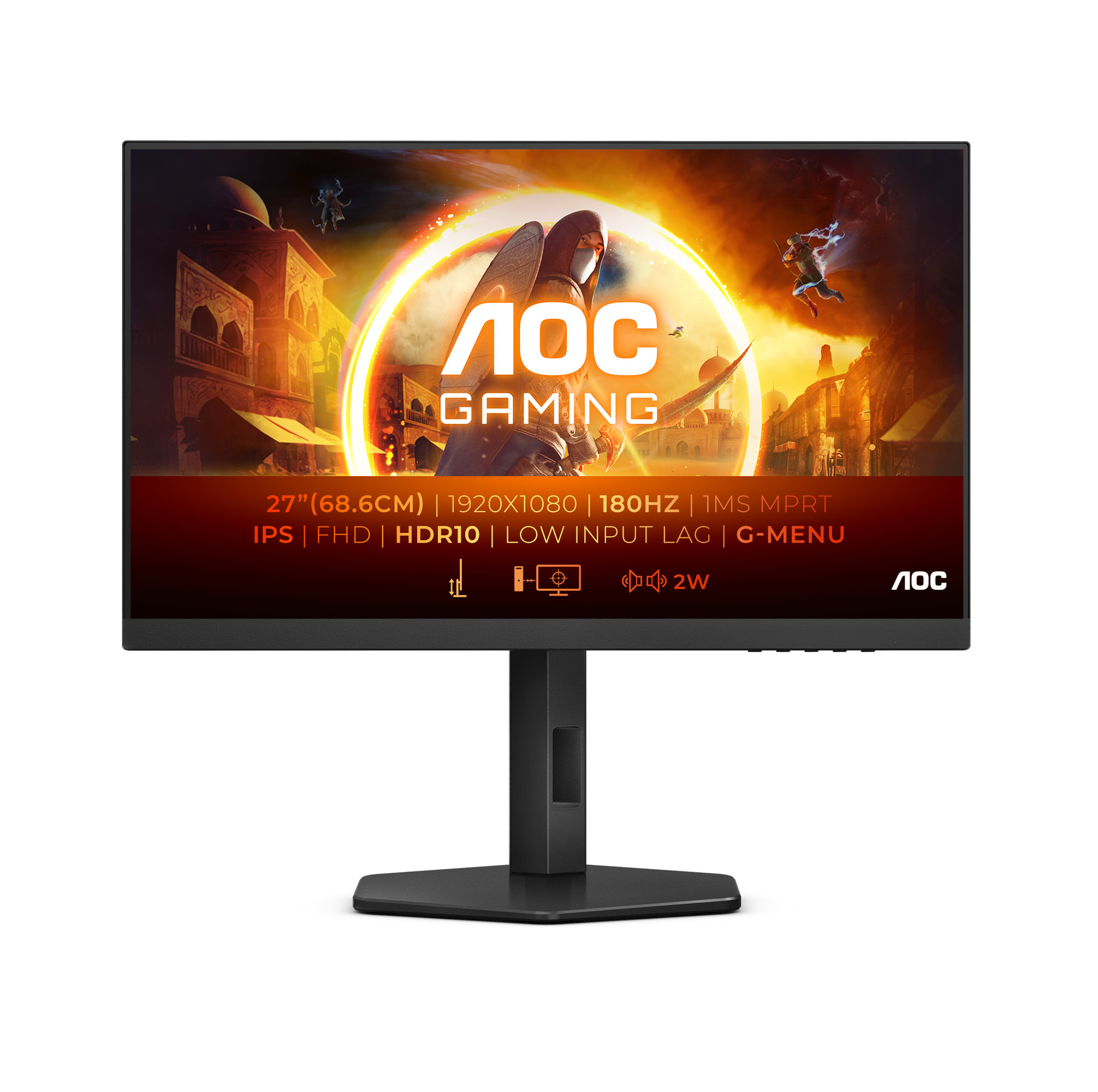 Monitor AOC 27G4X, 27", Full HD, 180Hz, i zi