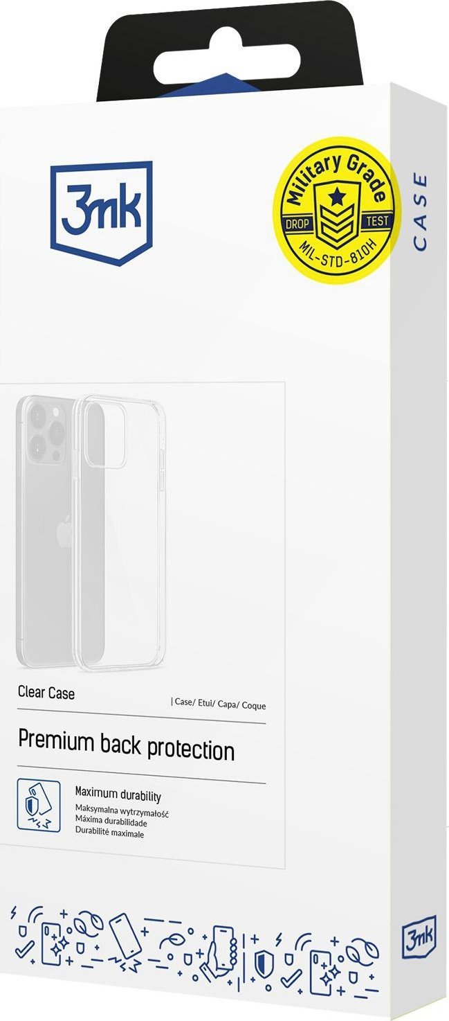Kapak telefoni 3MK Clear Case për Xiaomi Poco C75, plastikë transparente, ultra i hollë, transparent