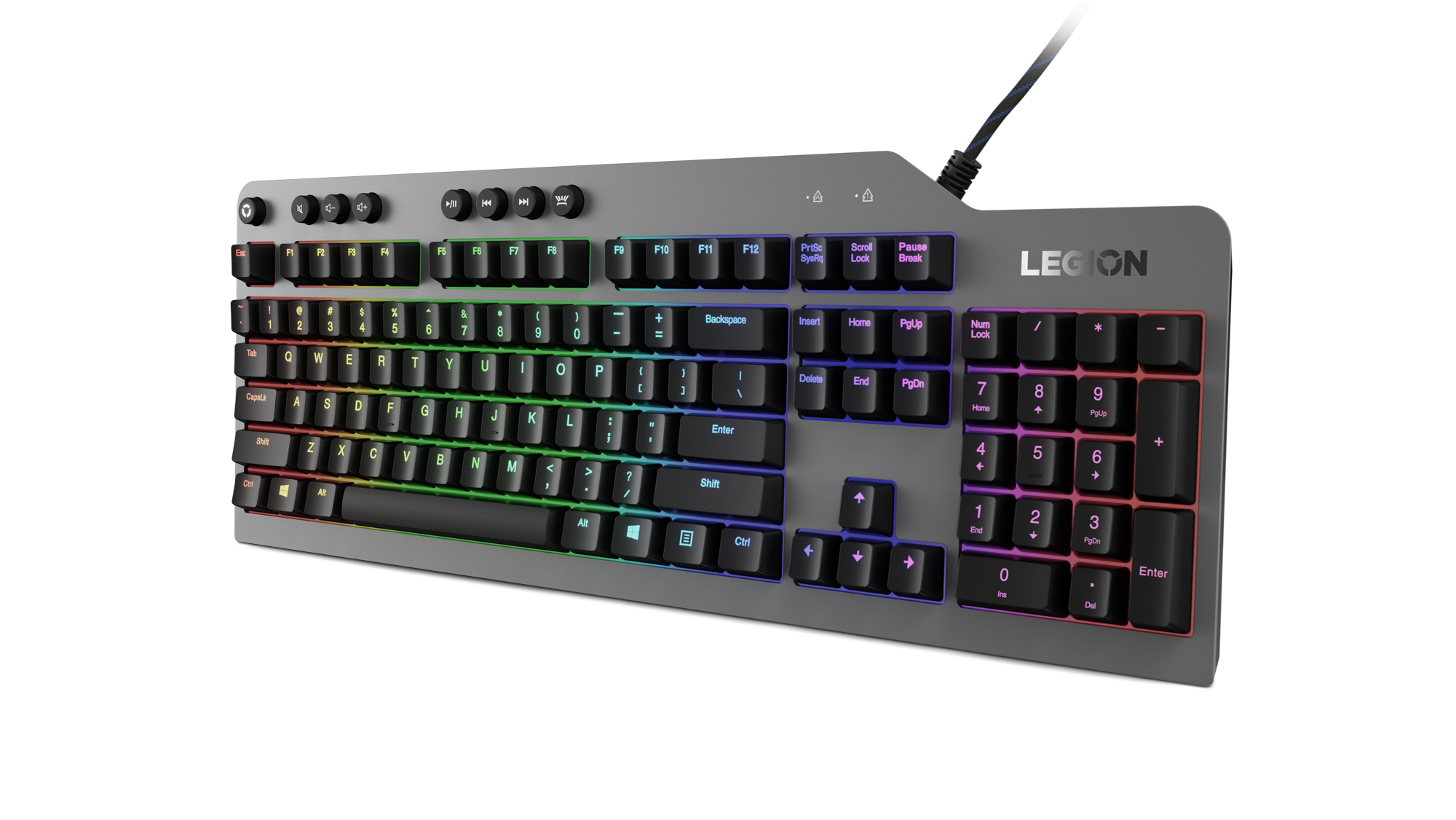 Tastierë Lenovo Legion K500 RGB Mechanical, me kabllo, e zezë