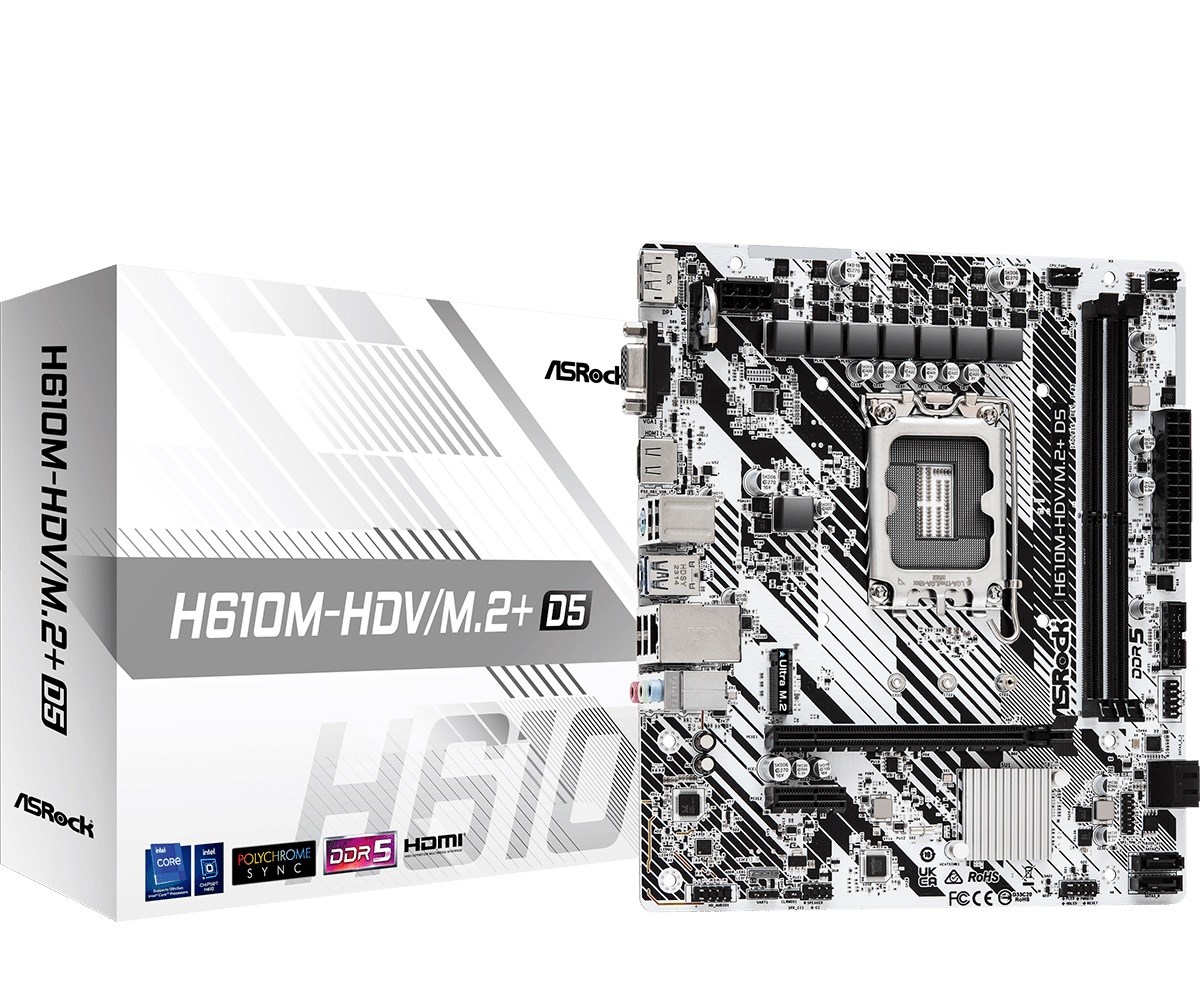 Pllakë amë Asrock H610M-HDV/M.2+ D5 Intel H610 LGA 1700 micro ATX