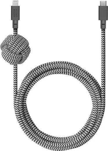 Kabllo karikimi Native Union Belt Cable, USB C në Lightning, 1.2m, Zebra