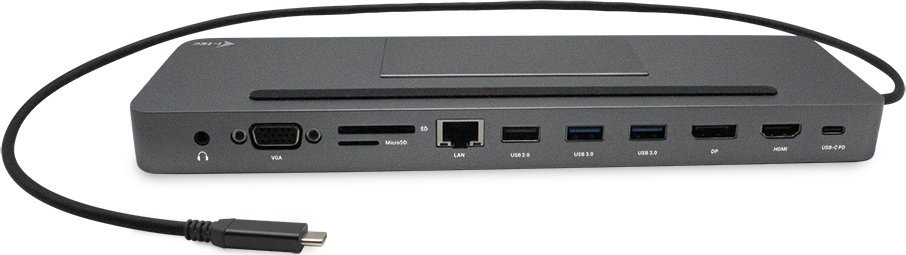 Docking station I-tec Metal USB-C Ergonomic, 4K 3x display, Power Delivery 85W, me karikues universal 100W