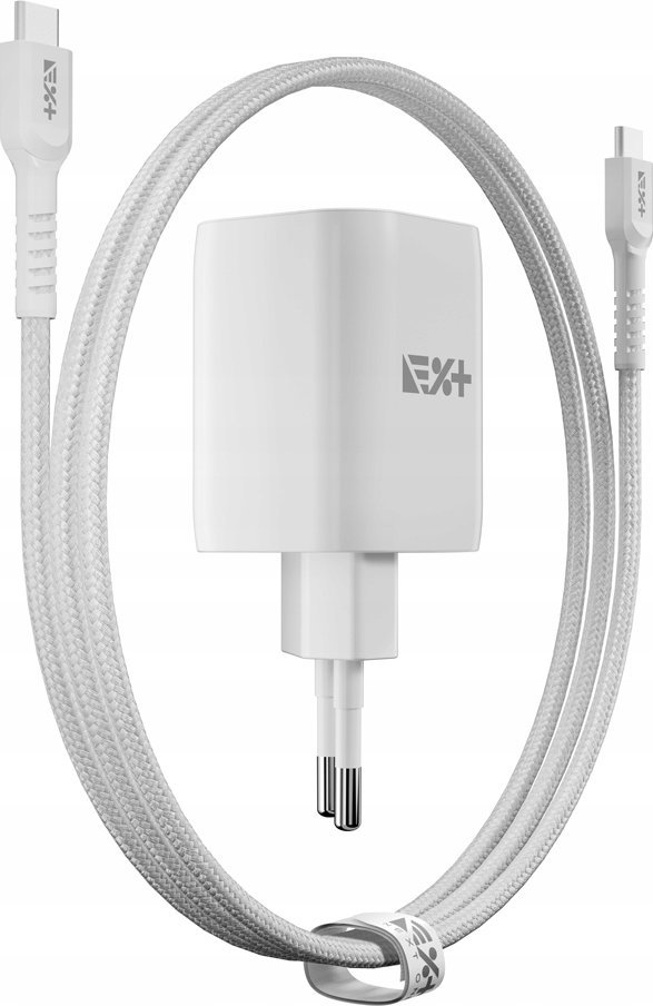 Полнач за ѕид NEXT ONE Fast, 35W GaN, 2x USB-C, бел