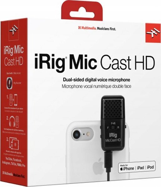 Mikrofon IK Multimedia iRig Cast HD, portativ, për smartphone dhe tablet