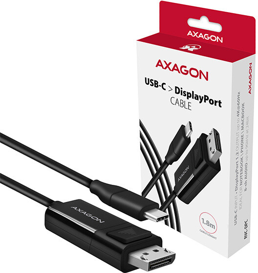 Kabllo AXAGON RVC-DPC USB-C -  DisplayPort, 1.8m, 4K / 60Hz