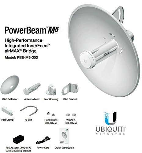 Antena rrjeti Ubiquiti PowerBeam PBE-M5-300, 5 GHz, 22 dBi, e bardhë
