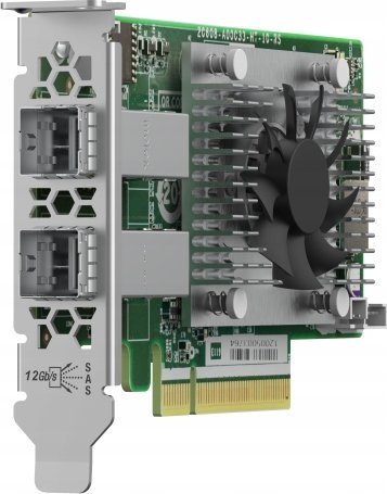 Kartë zgjeruese QNAP, PCIe Gen3 x8, Dual Port SAS, e zezë