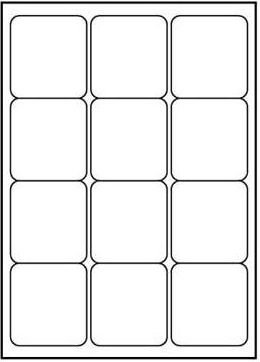 Fletë etiketuese Logo Labels A4, matte, të bardha, 25 fletë