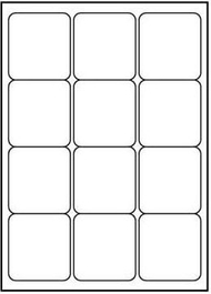 Fletë etiketuese Logo Labels A4, matte, të bardha, 25 fletë