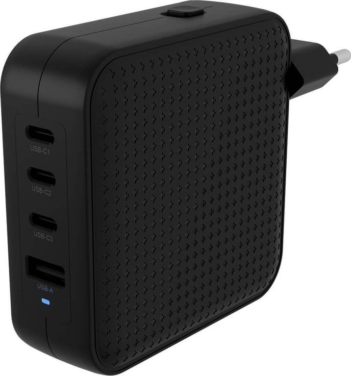 Karikues udhëtimi Hyper HyperJuice 100W, 3x USB C, 1x USB A, i zi