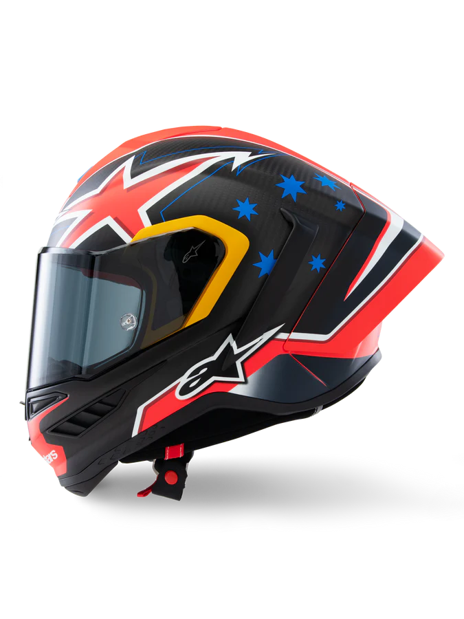 Helmetë moto Alpinestars Supertech R10, karbon kompozit, sportive, e zezë