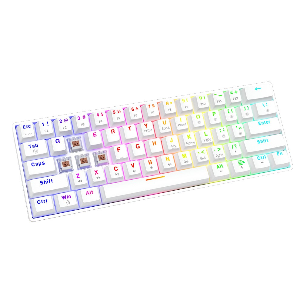 Tastierë mekanike Savio WHITEOUT X2, OUTEMU Brown, 60%, RGB, e zezë