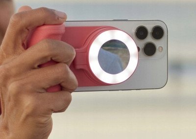 Set aksesorësh për telefon ShiftCam SnapGrip Creator Kit, me dritë LED, me tripod, Midnight