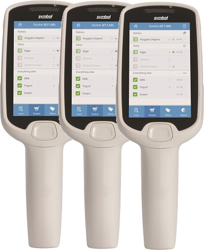 Lexues barkodi Zebra MC18, LCD 4 ", 2D, 1 GB, Android 5, Wifi, gri, 3 copë