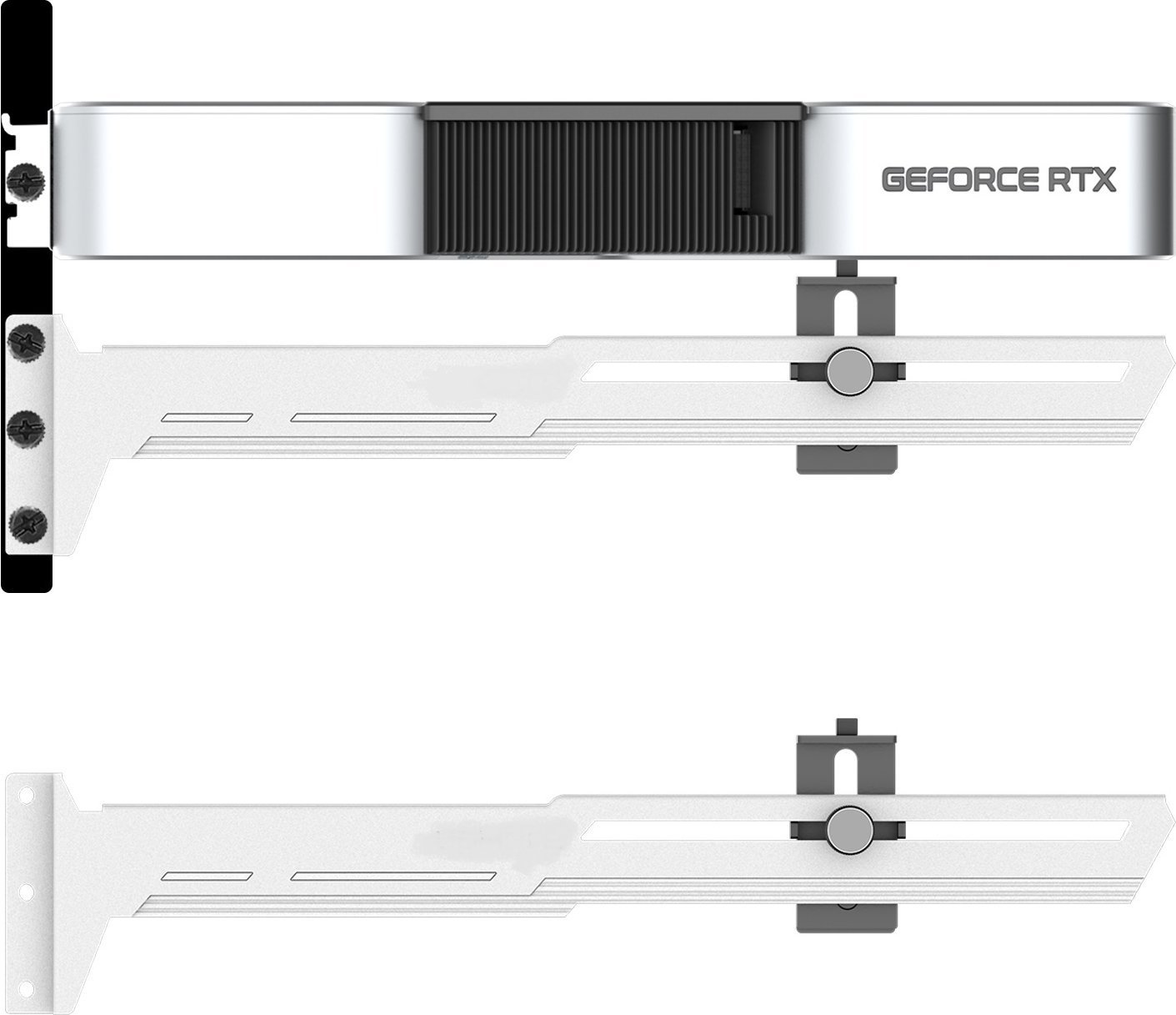Mbajtëse GPU 1stCOOL Adjustable, metal, e bardhë