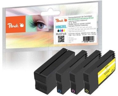 Кертриџи со боја Peach Value Pack 963XL, 4 парчиња, за HP OfficeJet Pro 9010 9020, повеќебојни
