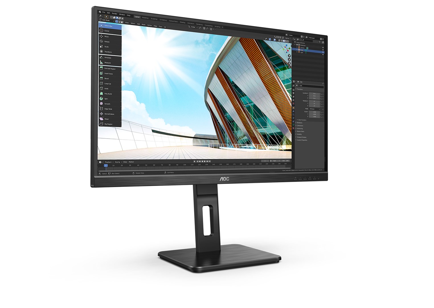 Monitor AOC 27P2Q, 27", 1920 x 1080, Full HD, 75 Hz, i zi