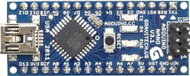Pllakë mikrokontrolleri Arduino Nano, USB, 14 pin I O, blu