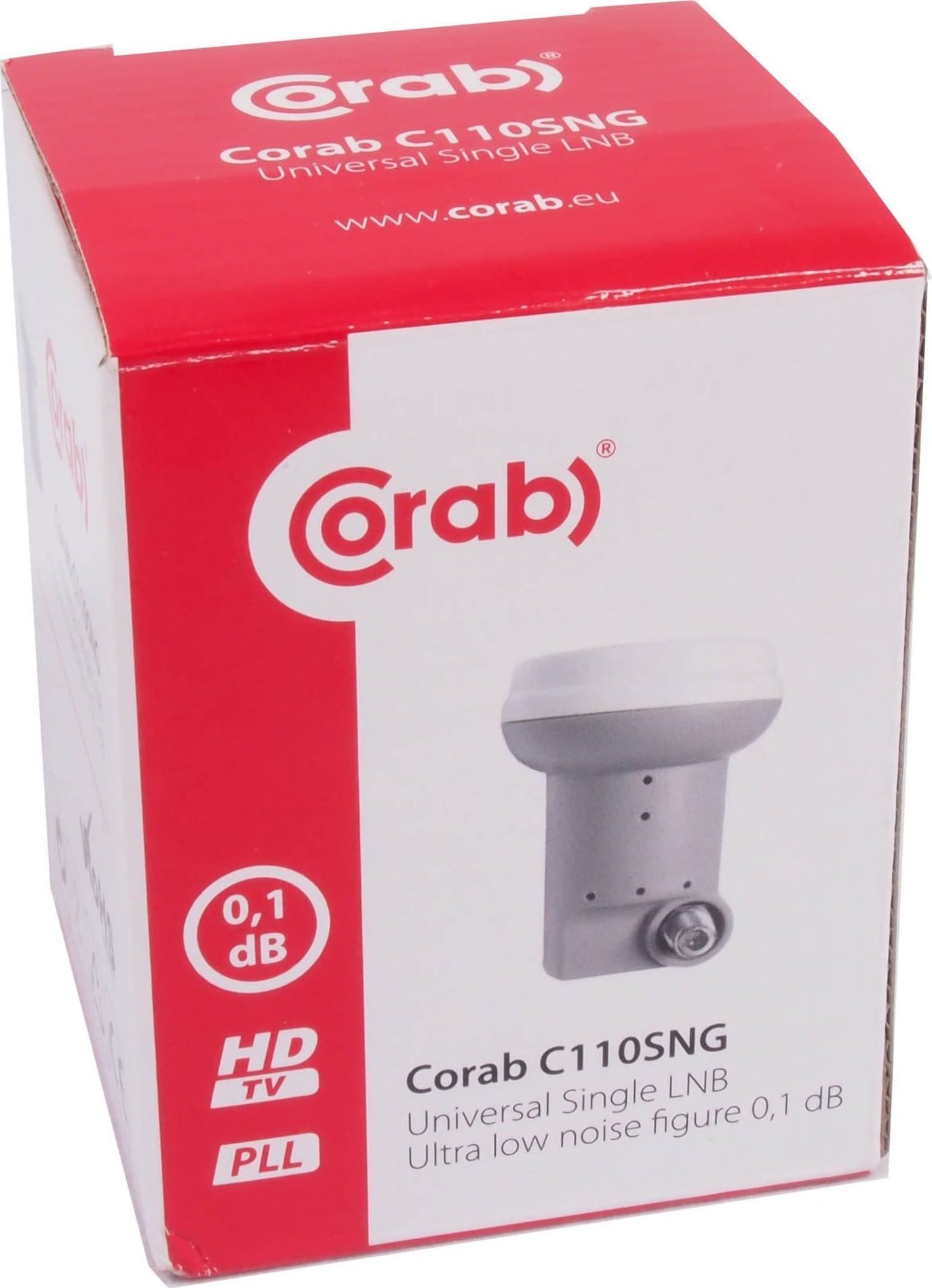 Konvertor satelitor CORAB C110SNG Single, LNB single, i bardhë
