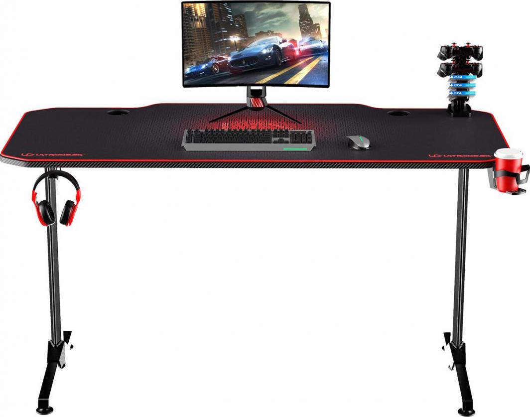 Tavolinë gaming Biurko Ultradesk Frag UDESK-FG-RD, 140cmx60cm