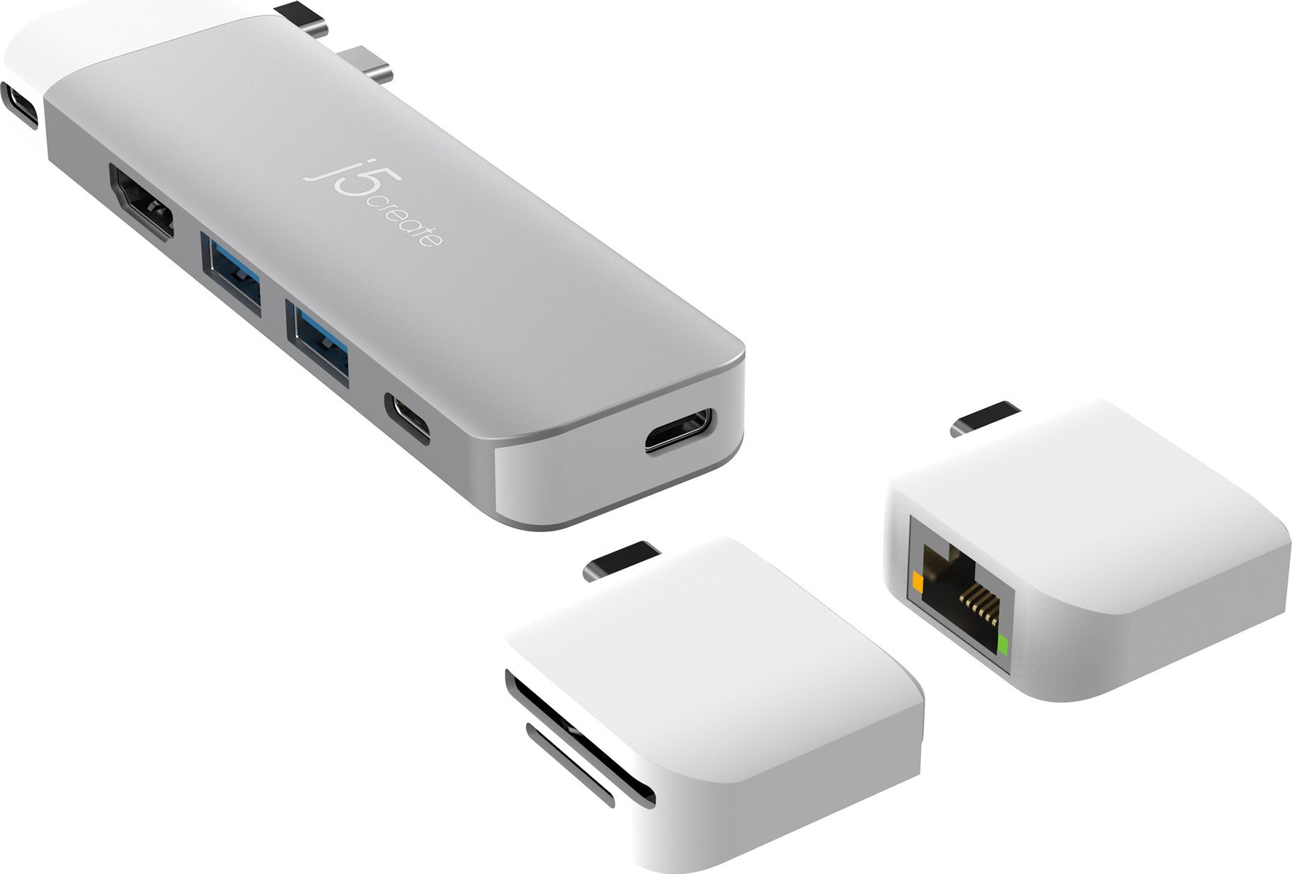 Adapter USB C J5create JCD394, 6K, USB4, HDMI 4K, gri