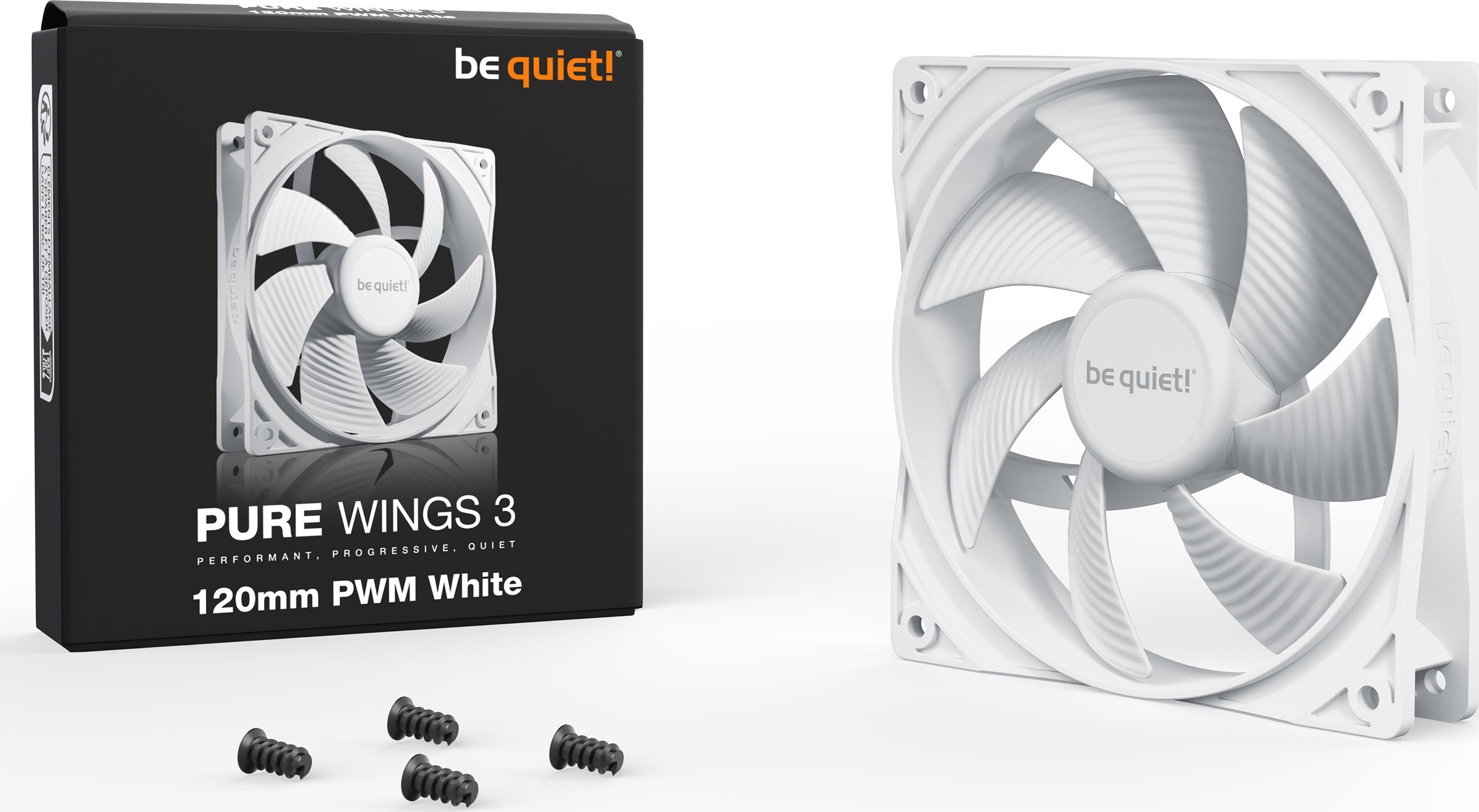 Ventilator PC be quiet Pure Wings 3 120mm PWM, i bardhë